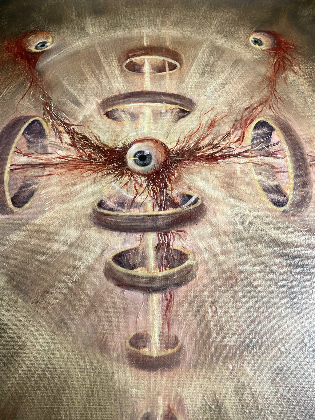 “Divine Mechanism” — Original Oil Painting (50×40 cm)