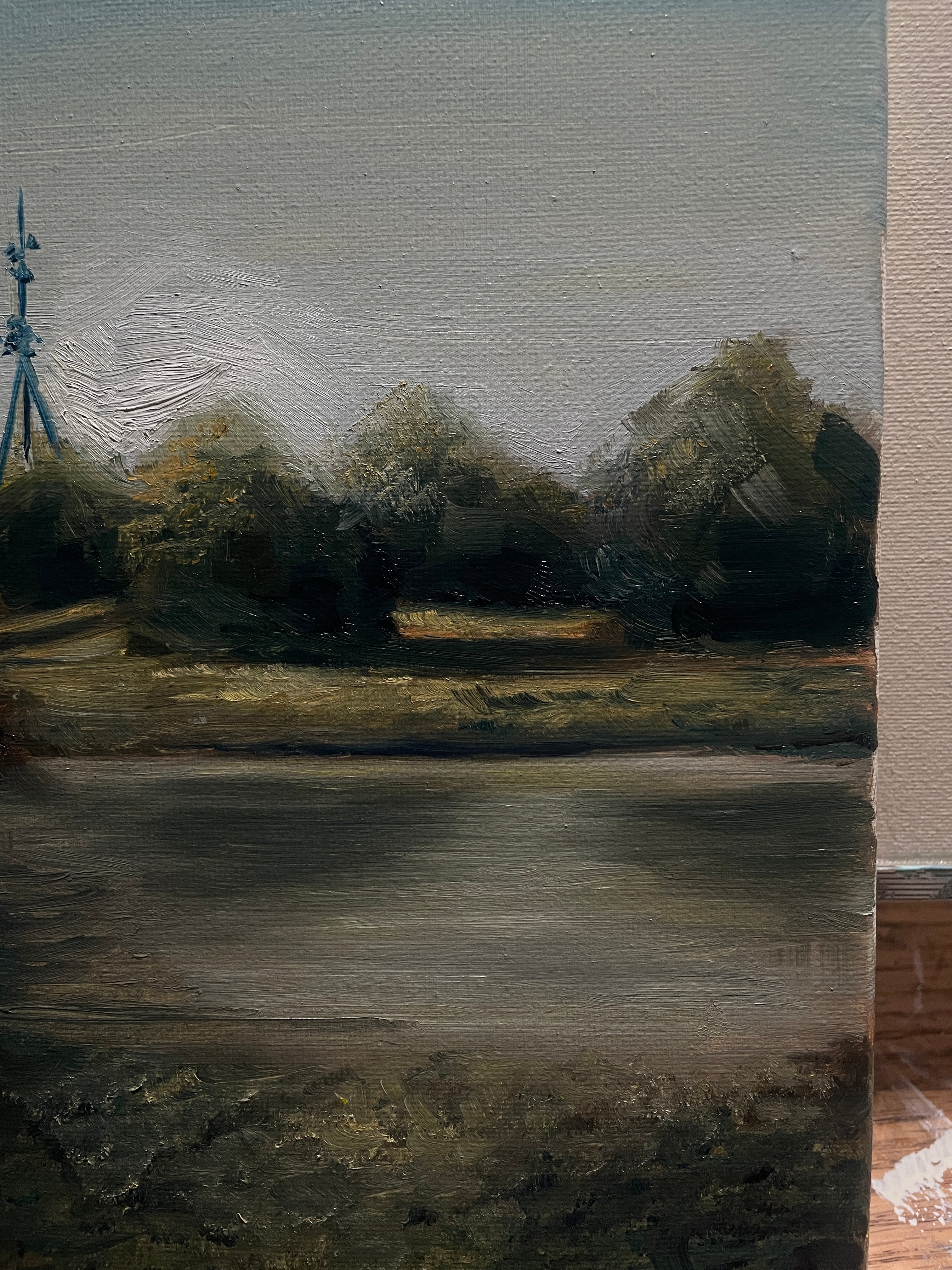 “Quiet Lake Study” - Original Oil Painting en Plein Air