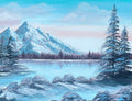 ”Winter Lake Reflection” Art Print