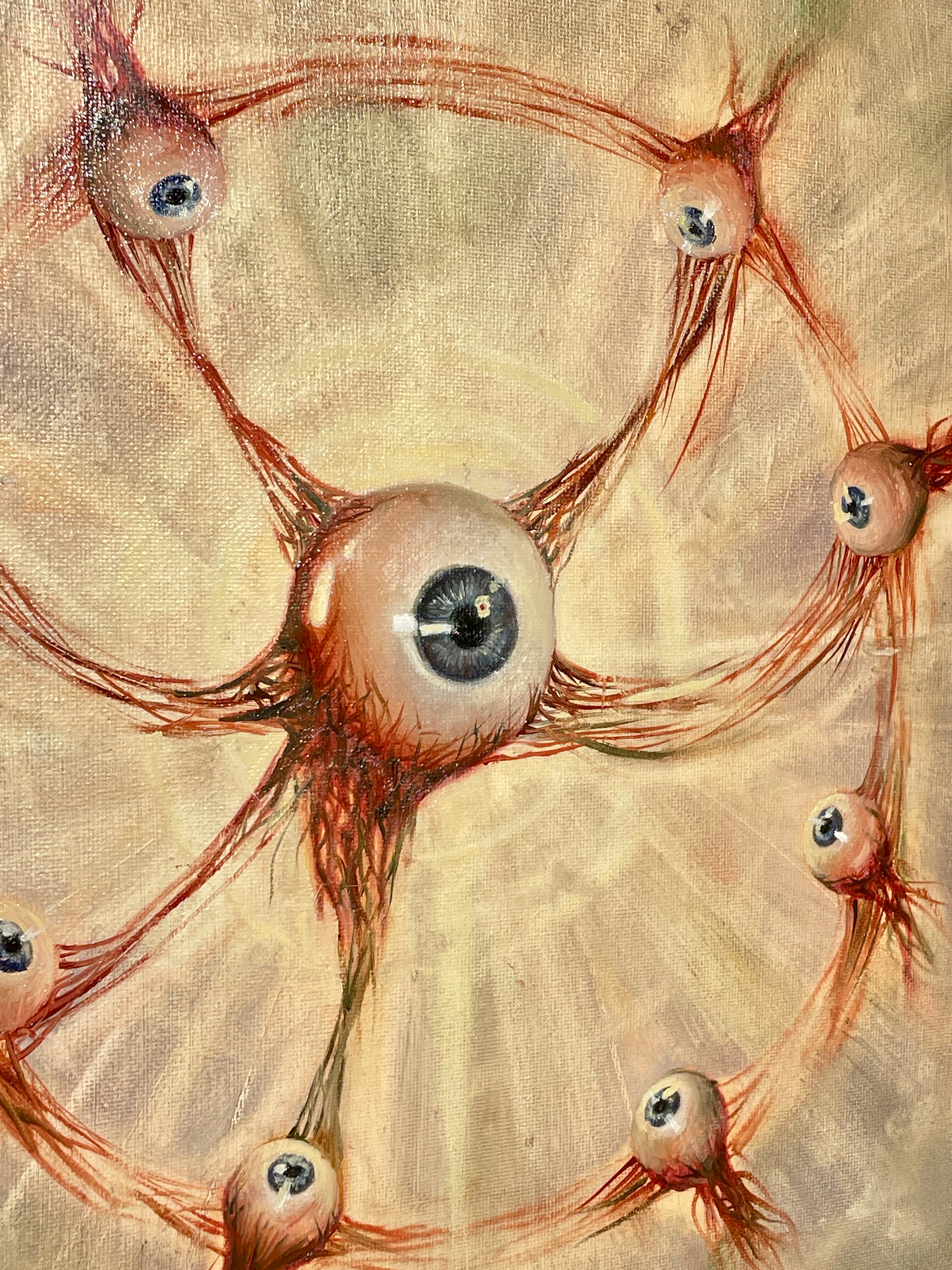 “All-Seeing Radiance” — Original Oil Painting (50×40 cm)
