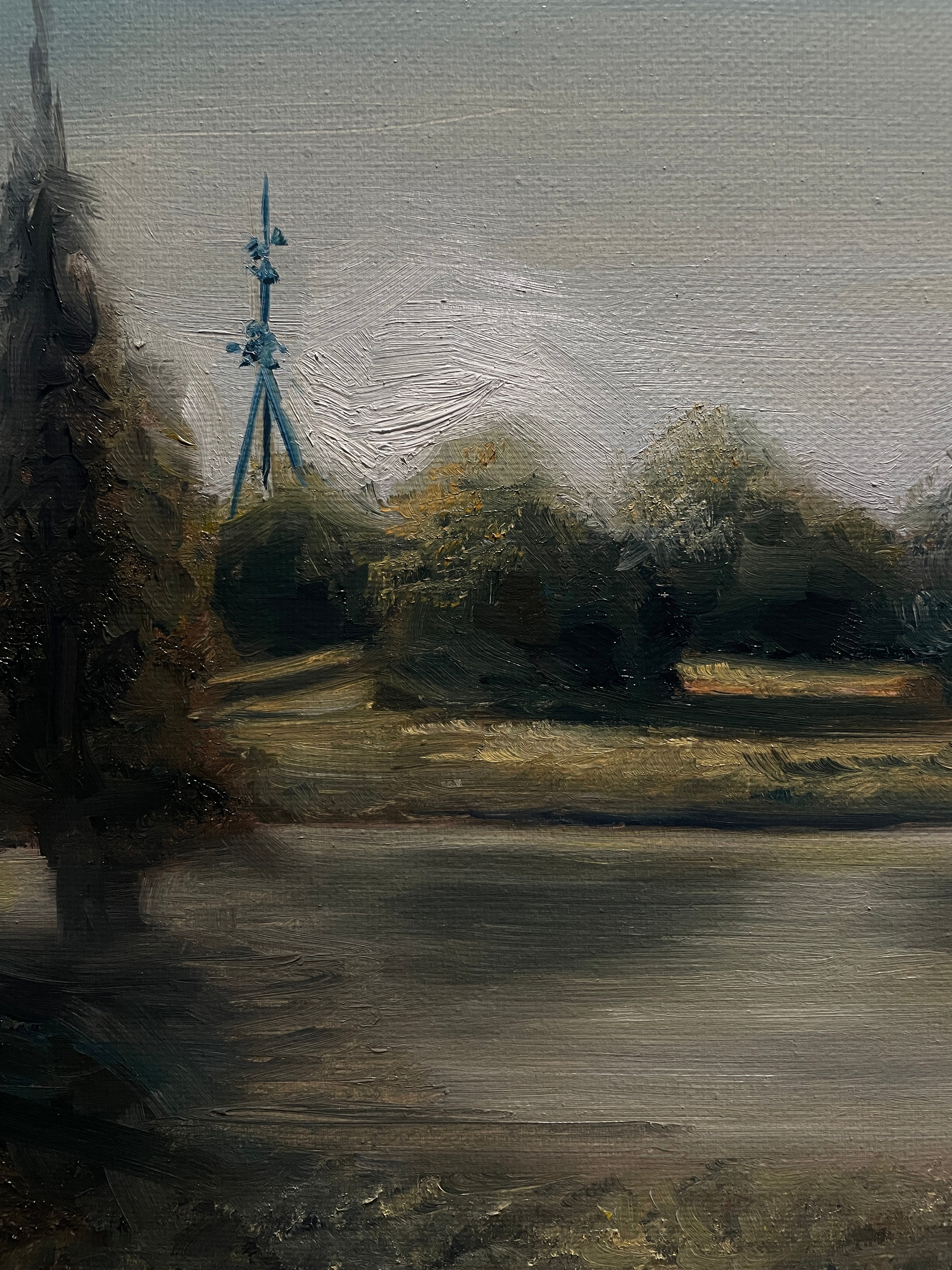 “Quiet Lake Study” - Original Oil Painting en Plein Air