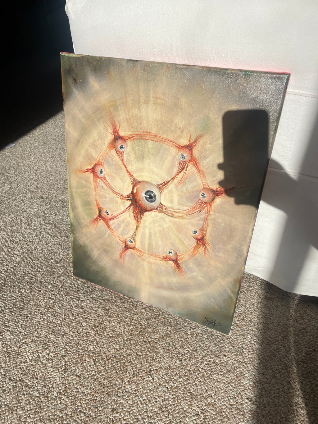 “All-Seeing Radiance” — Original Oil Painting (50×40 cm)