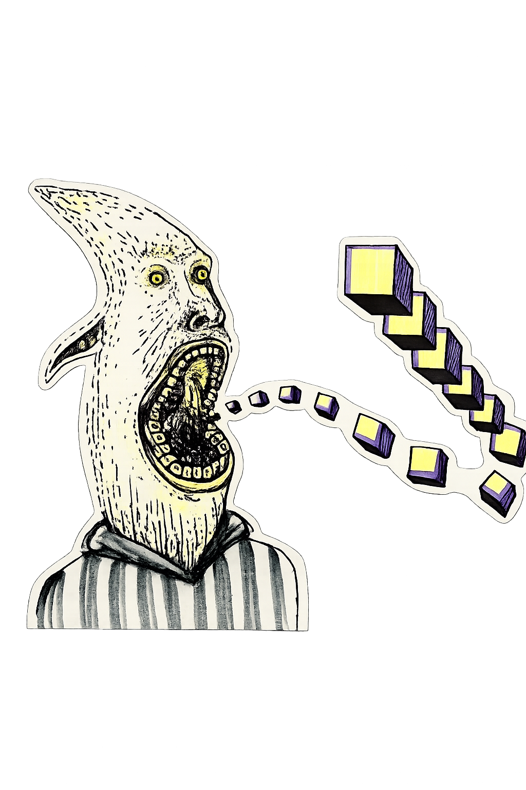 Spitting Cubes Sticker