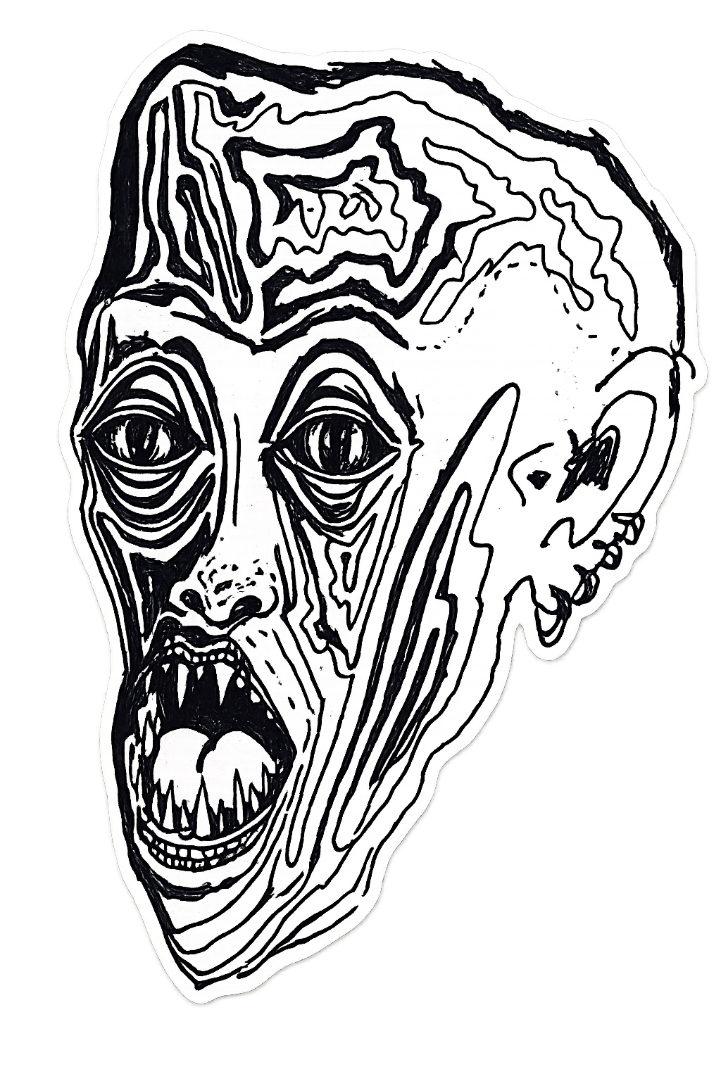 Creature Head Sticker