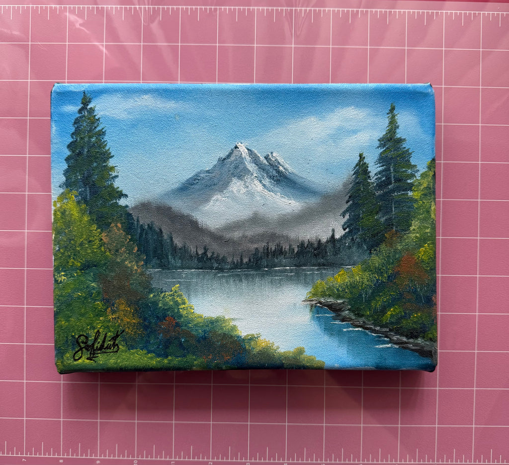 “Evergreen Lake” - Original Oil Painting on Canvas