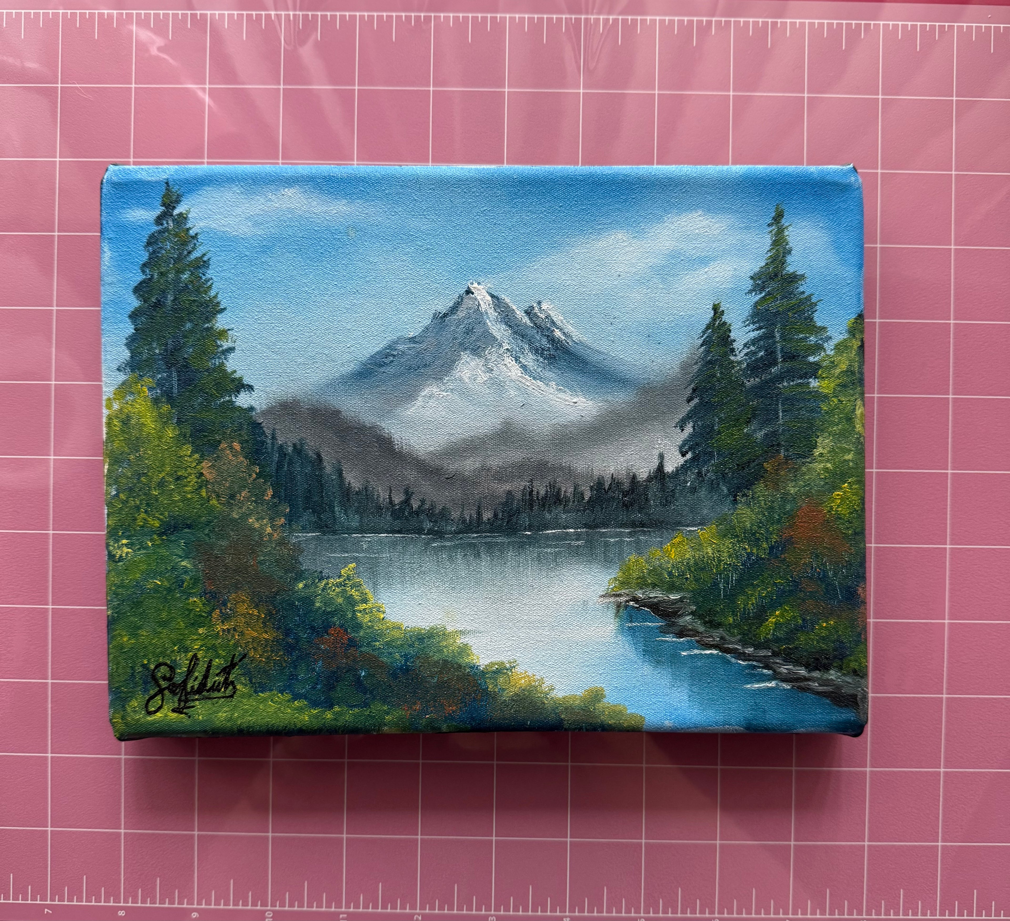“Evergreen Lake” - Original Oil Painting on Canvas