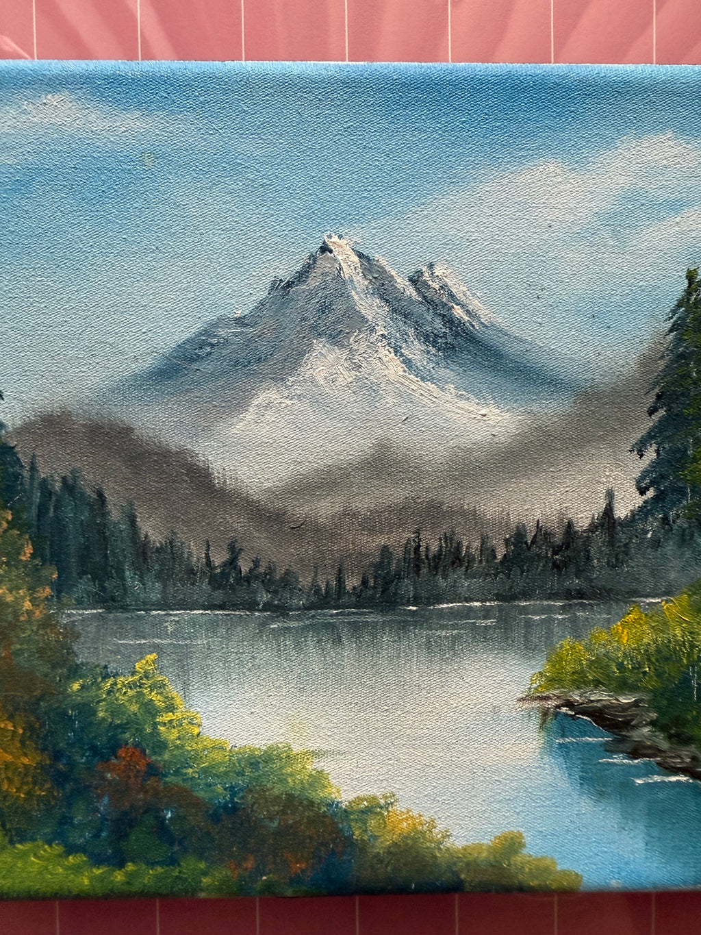“Evergreen Lake” - Original Oil Painting on Canvas