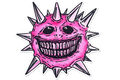 Pink Spiky Creature Sticker