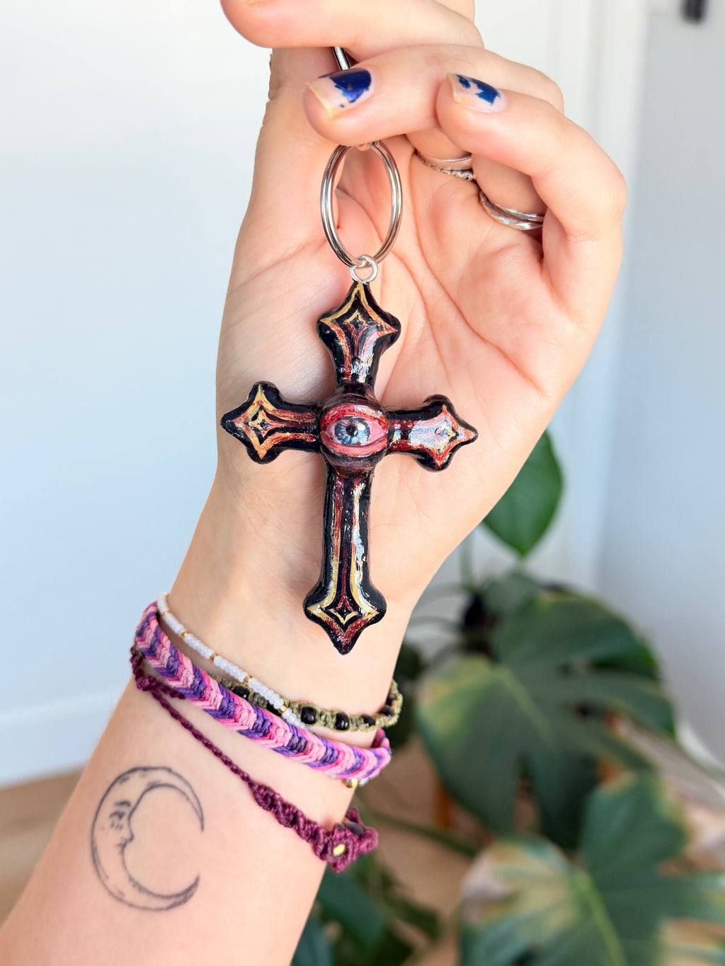 Cross Eye Keychain