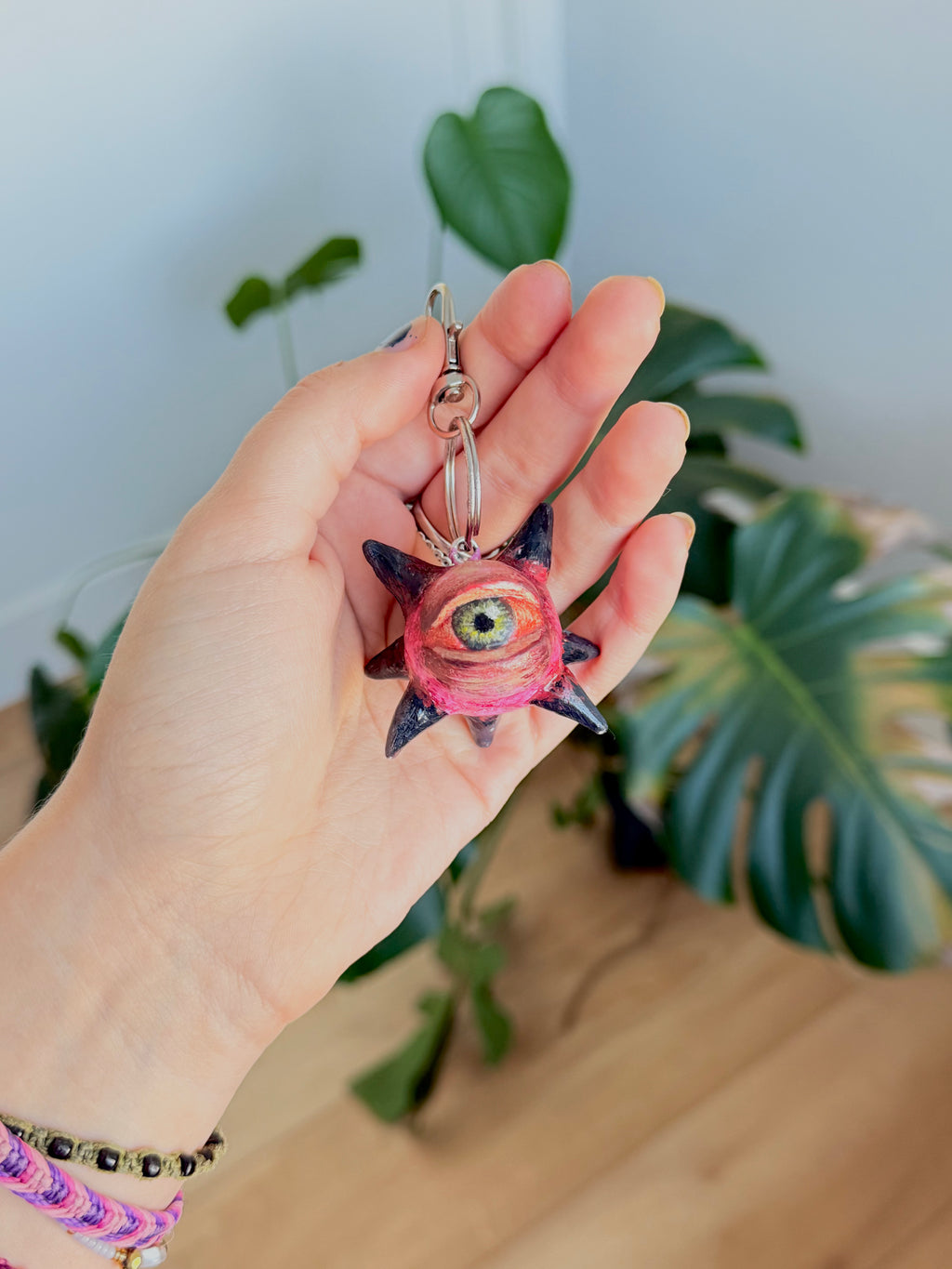 Spiked Eye Keychain