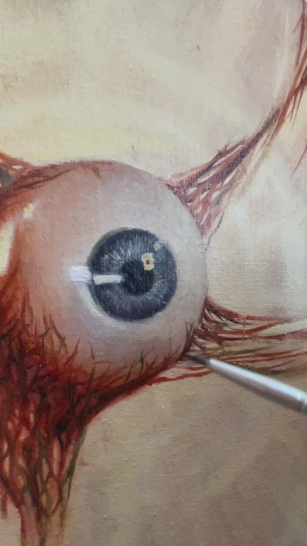 “All-Seeing Radiance” — Original Oil Painting (50×40 cm)