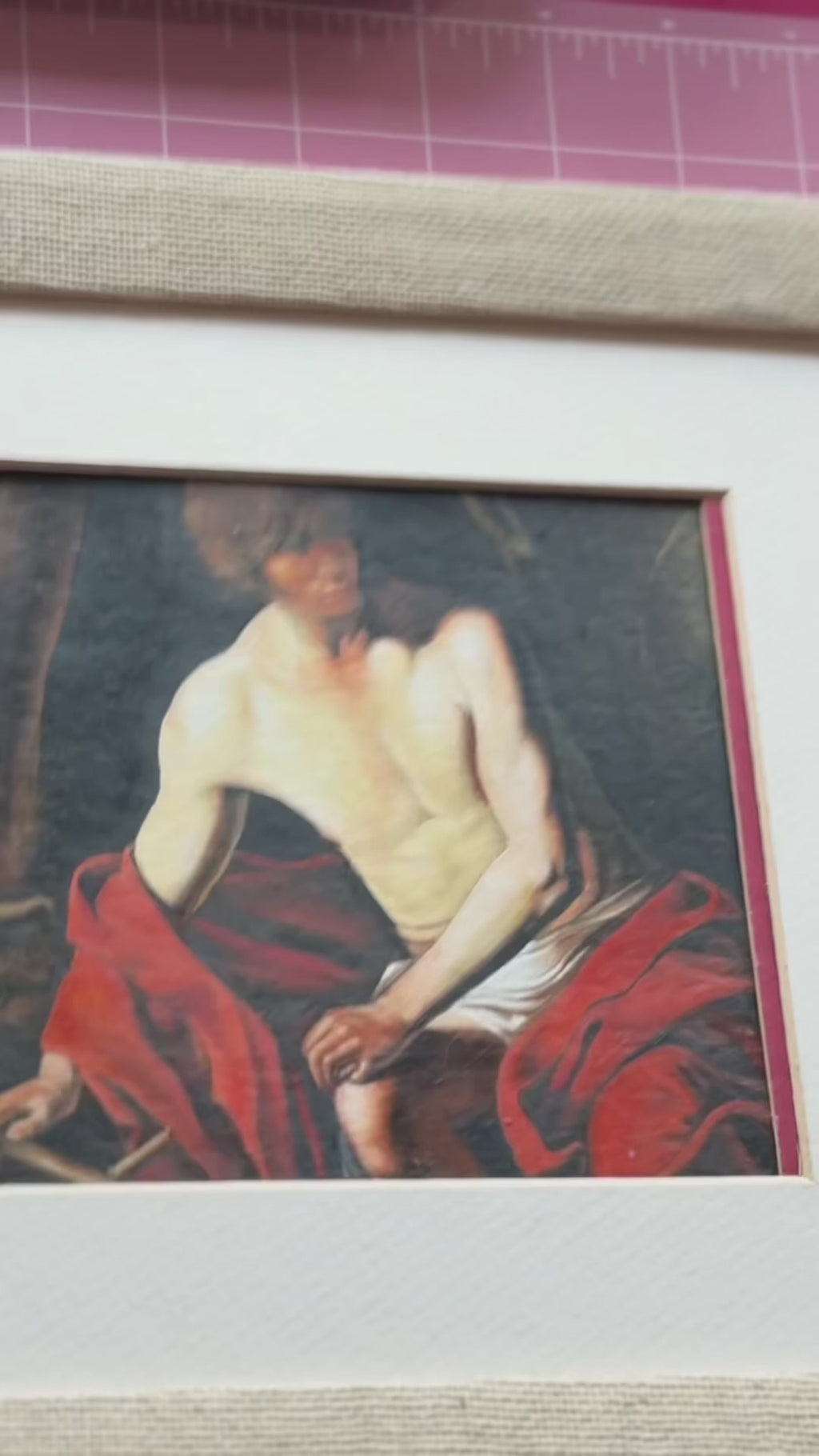 Hand-Painted Reproduction of Caravaggio | Oil on Cardboard with Frame